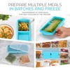 XOMOO Silicone Freezer Tray With Lid-Soup Freezer Container molds-2-cup Extra