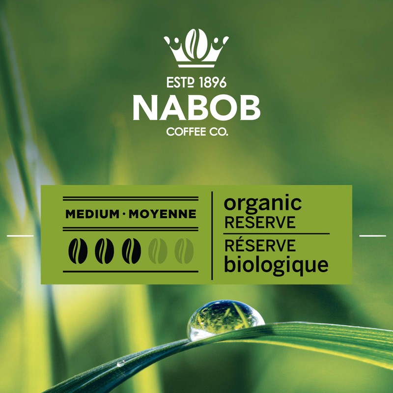 Nabob Organic Reserve Coffee 100% Compostable Pods, 292g