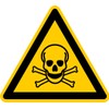 Sticker Warning Sign "Warning of Toxic Substances" Film in Accordance