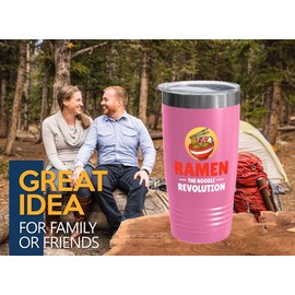 Ramen Lover Pink Edition Viking Tumbler 20oz - The Noodle Revolution - Food Lovers chicken pumpkin vegan pantry spicy noodles