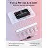 EBANKU 150PCS Poly Gel Nail Forms for Toes, Long Square
