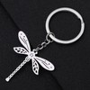 YAYAKO Flying Dragonfly Keychain Stainless Steel Keyring Car Key Chain