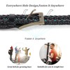 SUOSDEY Mens Braided Leather Belt Cowhide Woven Leather Belt for