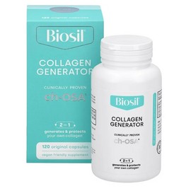 BioSil Collagen Generator, Hair, Skin, Nails Growth and Strength 120 Caps 9/25+