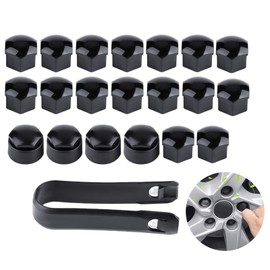 17mm round Wheel Nut Rim bolt caps cap Cover covers,20pcs 17mm Nut Car Wheel Auto Hub Screw Protection Anti-theft Cover Cap(Black)