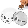 Dog Food and Water Bowl AntiSlip Base Stainless Steel Pet