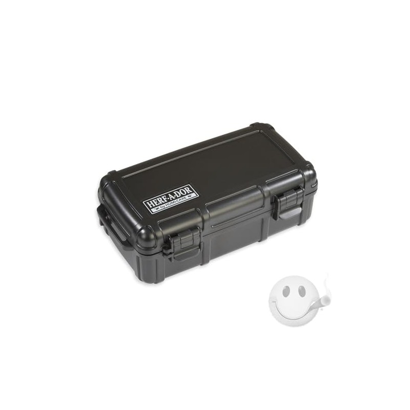 Herf-a-Dor Travel Humidor 10 Cigar Capacity - Durable, Airtight, Crushproof
