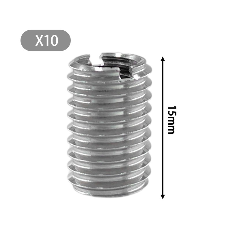 Threaded Sleeve M8 x M10 with Slotted Profile for Precise