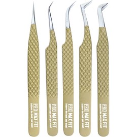 Eyelash Tweezers Set (Gold)..