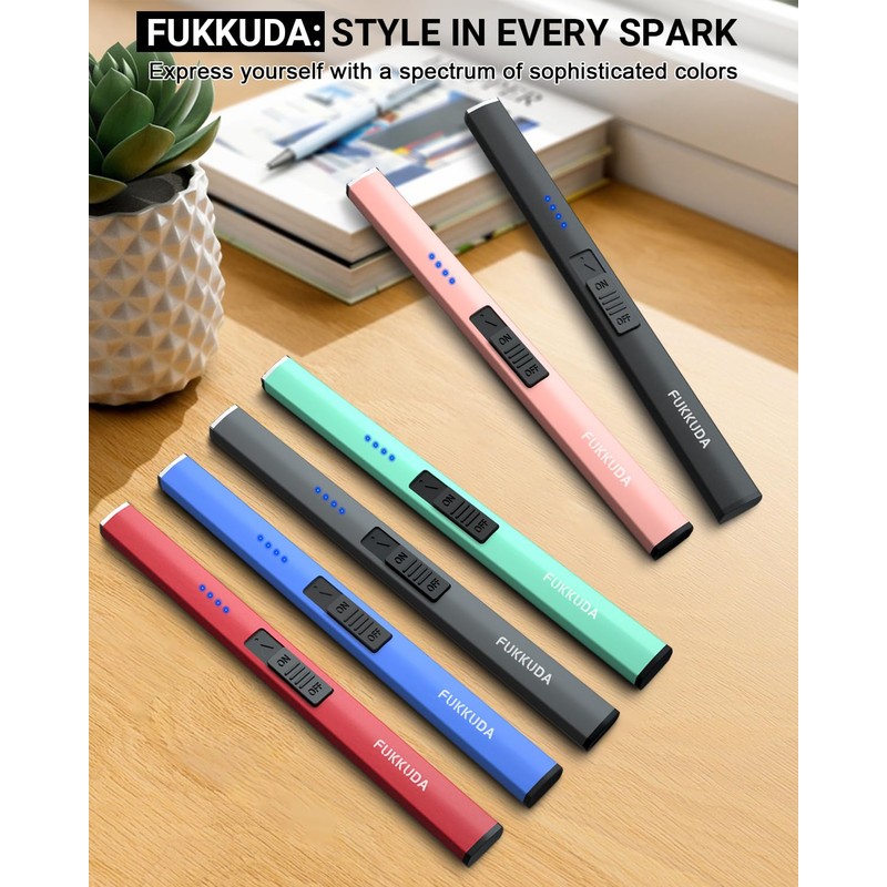 FUKKUDA Electric Candle Lighter with Safety Switch - USB Rechargeable