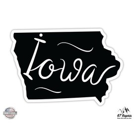 GT Graphics Iowa State Shape - Vinyl Sticker Waterproof Decal