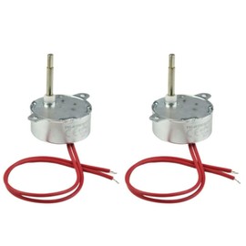 CONQUERALL 2PCS TYC40 Small Synchronous Motor 12V AC 5r/min CW/CCW Shaft 35mm Flush Shaft for Christmas Tree School Project Electric Fan Shake Heads, Prayer cylinders