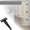 Ctyjia 2 Pcs T-Hinges, Tee Strap Black Door Hinges, with