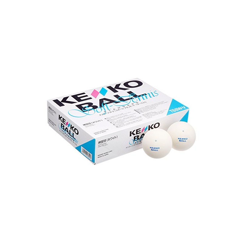 KENKO TSSW-V Soft Tennis Balls, Standard, White, 1 Dozen (12
