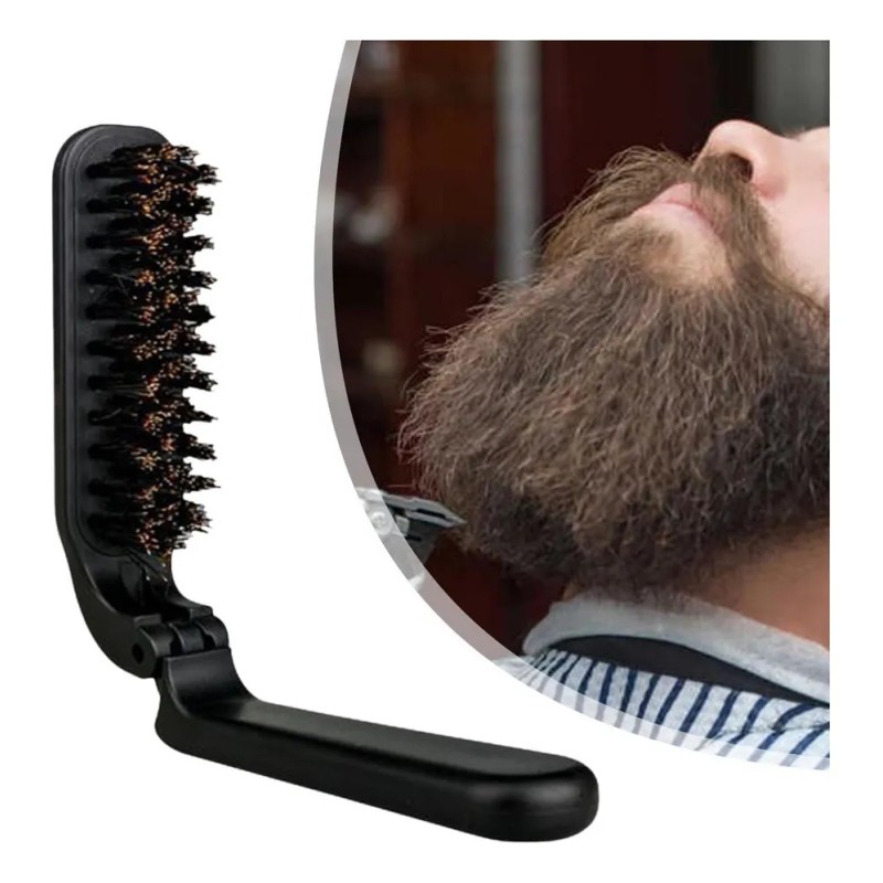 Cepillo De Bigote De Cerdas De Bolsillo Peine De Aseo