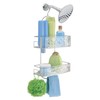 iDesign Rain Bath SHWR Caddy, Standard, Clear/Silver