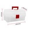 Caja Botiquín Vanity 14", Transparente/rojo - 6475 Santul