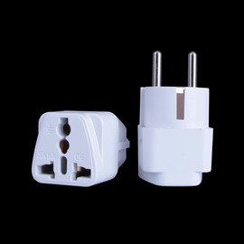2PCS Germany Plug（4.8mm）, USA to Euro Europe Travel Wall, AC Power Charger Outlet Adapter Converter 2 Round Pin Socket,4.8mm,for Germany France South Korea Russia Iceland,DE Travel Adapter,Heavy Duty