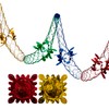 2 Pk Foil Garland Flower - Christmas Hanging Decoration Wall