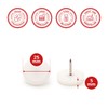 K.D.J. Brand Plastic Furniture Glides with Round Nails, Pack of