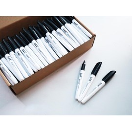 S & E TEACHER'S EDITION 96 Pcs Dry Erase Markers, Black with Low-Odor Ink, Black Whiteboard Markers for School, Office, or Home