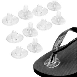 5Pairs Non-Slip Clear Silicone Thong Sandal Toe Protectors with Grain Surface Toe Cushions Gel Toe Separators Toe Guards Cushions Sandal Flip-Flop Toe Protectors