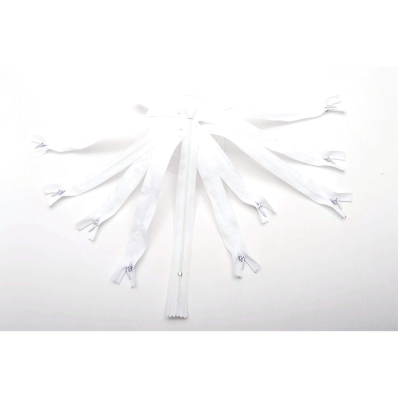 Trimz Adjustable Invisible Zip, White, 25cm