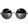 Round Style Round Sunglasses Silver Mirrored Lens Silver Metal Frame