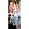 YouKD Damen Baumwoll Cardigan Bohemian Lang Kimono Beach Badeanzug Cover