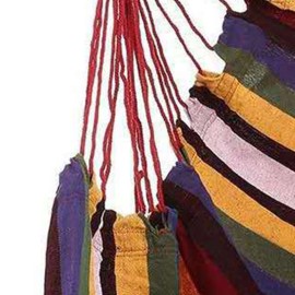 Unbranded Hammock Swing Seat Hanging Chair Folding Hanging Hammock Chair Colorful Stripe