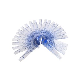 0.05-2 mm Depth Ruler Set, Wedge Feeler Gauge Made of Plastic, Gap Filler Measuring Tool (20 Sheets)