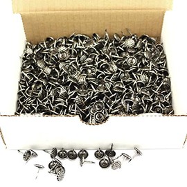 C.S. Osborne 1000 Pcs 7/16" Diameter Honey Comb Old Silver Nail #7210-OSLR Tacks
