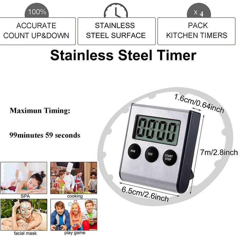 Kyzistn Digital Kitchen Timer, Kitchen Timer, Magnetic Kitchen Timer, Big