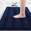 ACCUMTEK Striped Navy Blue Bathroom Rug Mat 24"x17" Ultra Soft,