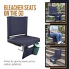 Home-Complete Bleacher Seat - Stadium Seat Cushion with Pocket and