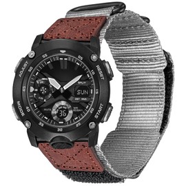 DAVILANE Watch Band Strap for Casio GA-2000 PRG-600/650 PRW-6600, Super Rugged Nylon Sports Strap（Band Width : 24mm）