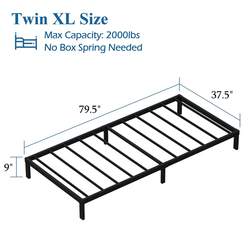 DiaOutro 9 Inch Twin XL Bed Frames Heavy Duty Low