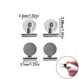 Magnetic Clips, 10 Pcs Strong Fridge Magnet Clips Whiteboard Magnet for Organizing, Daily Reminders, Office School, Note Holder (31mm)