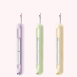 Enhebrador automático de agujas 2 en 1 mejorado, desgarrador de costura, aguja rápida para máquina de coser, herramienta de costura multifuncional para coser a mano, tejer, bordar y quitar hilos (3