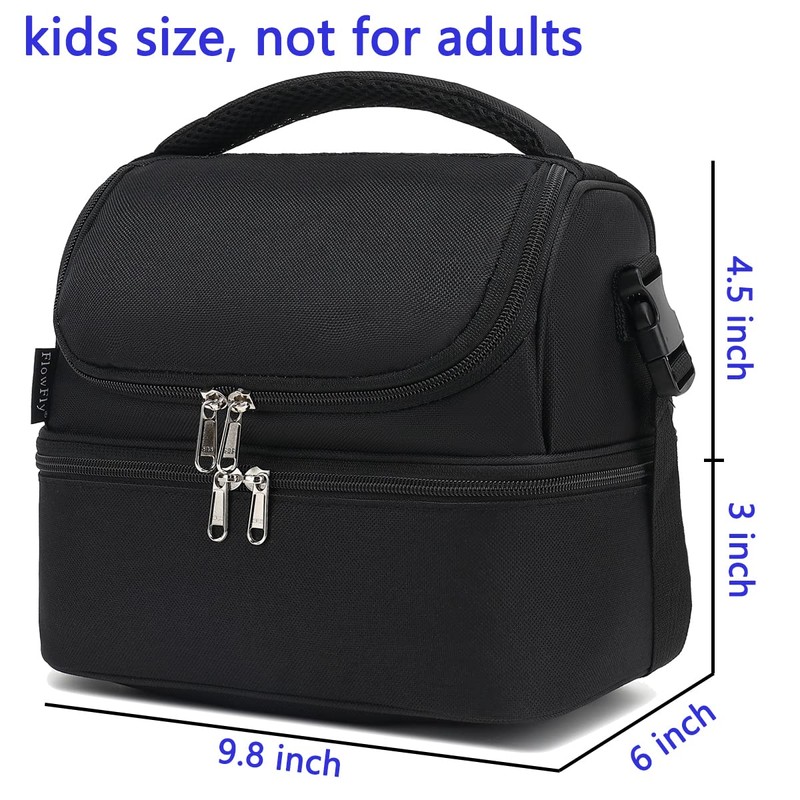 FlowFly Double Decker Cooler Insulated Lunch Bag Large Tote for