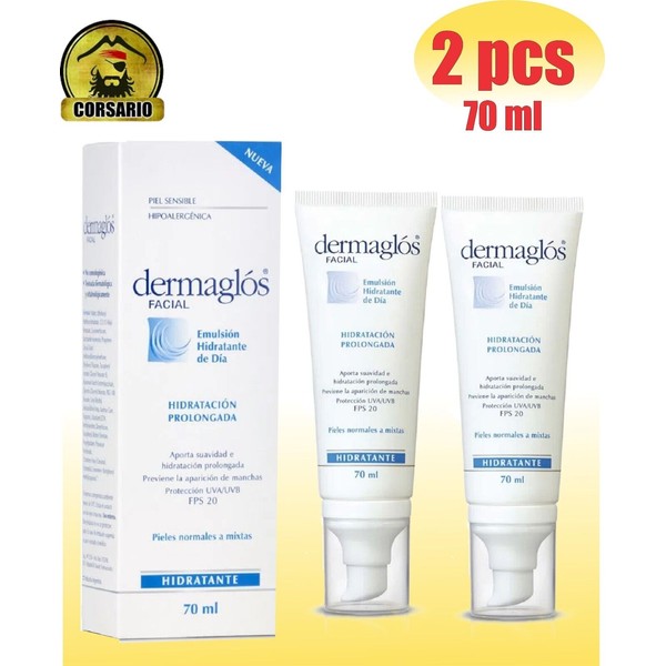Dermaglos Day Moisturizing Facial Emulsion SPF 20 x 70 ml-pack x 2