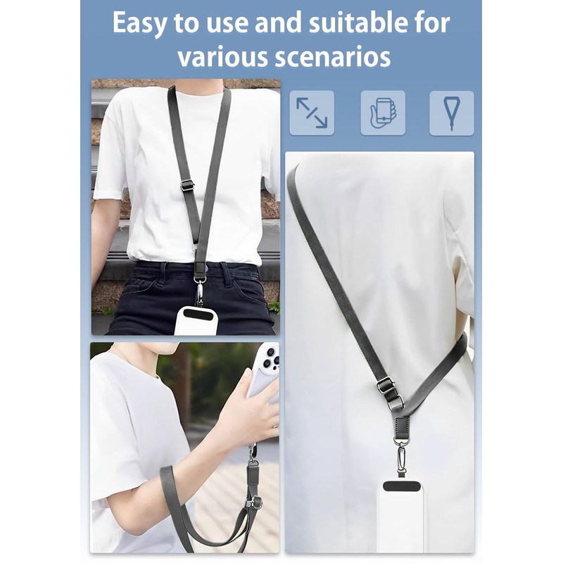 ZXZone Phone Lanyard 1× Phone Tether Tab, 1× Adjustable Neck