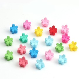 Reayou 50 Pcs Mini Hair Clips Flower Clips Baby Hair Barrettes Assorted Color Mini Hair Claw Clip Hair Pin Hair Bangs Hair Accessories Clips for Girls Women,Teens, Kids, Toddlers Children