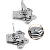 QWORK 8 Pack 2" x 1-1/2" Stainless Steel Twist Latch
