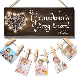 Gifts for Grandma, Grandma Christmas Great Gifts Brag Board, Grandma Picture Frame,Birthday Gifts for Grandma Nana from Granddaughter Grandson, Nan Gifts from Grandkids Photo Frame
