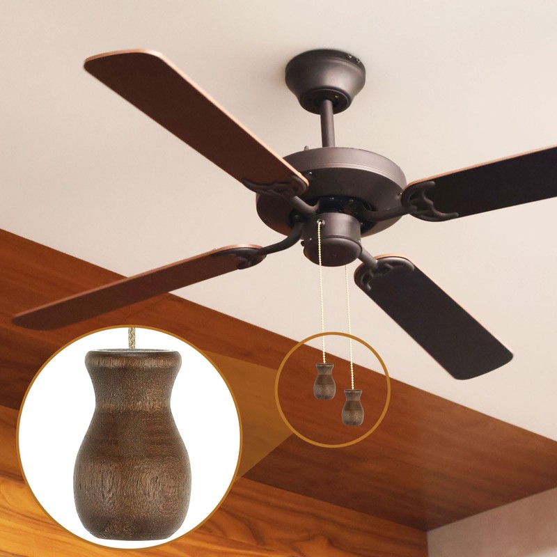 sourcing map 24Pcs Cord Knobs, Wood Cord Tassel Drops Pull