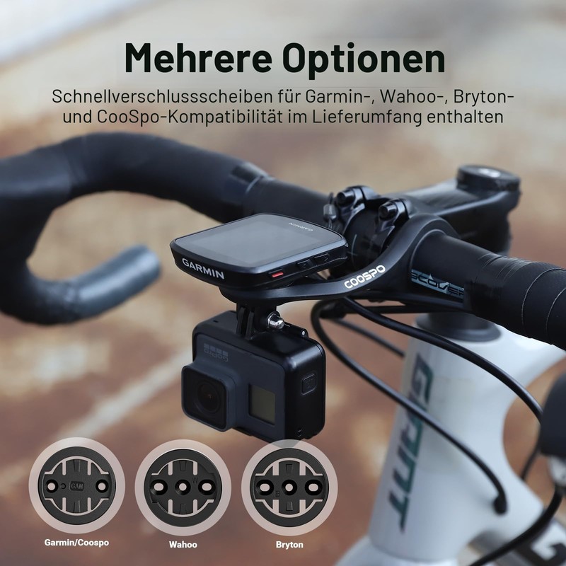 CooSpo Bicycle Computer Mount, Quick Release Mount for Garmin, Wahoo,
