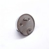 Door Stop Floor Mounted Oval Half Moon Pattern Polished Stainless