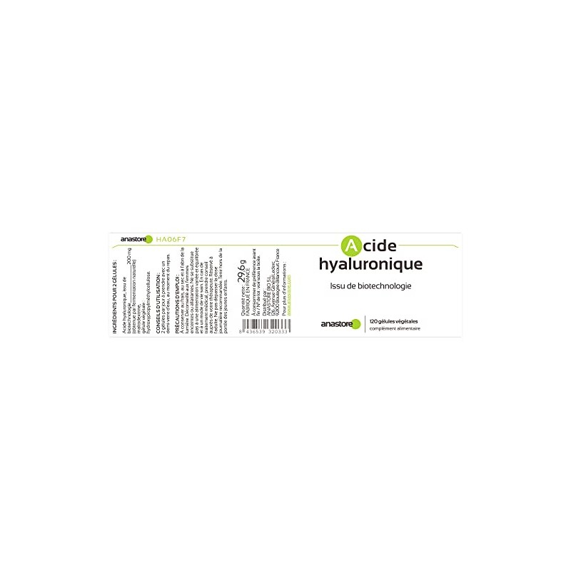 Biotechnological hyaluronic acid * 100 mg / 120 vegetable capsules