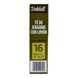Ginger Lemon Tea (Te De jengibre Con Limon). 16 Bags.